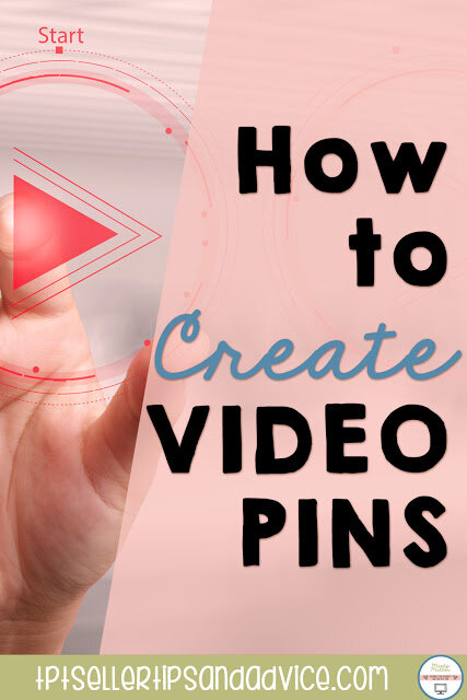 Pin Image with hand pushing play button and title: How to Make a Video Pin for Pinterest