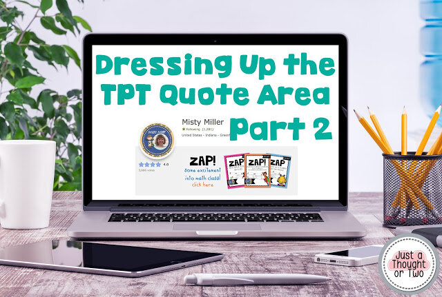 Dressing Up the TPT Quote Area Part 2 Rotating Banner, Quote Area