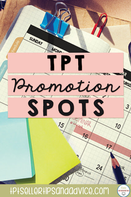Pin Image - Title: TPT Promotion Spots, Image - calendar with sticky notes