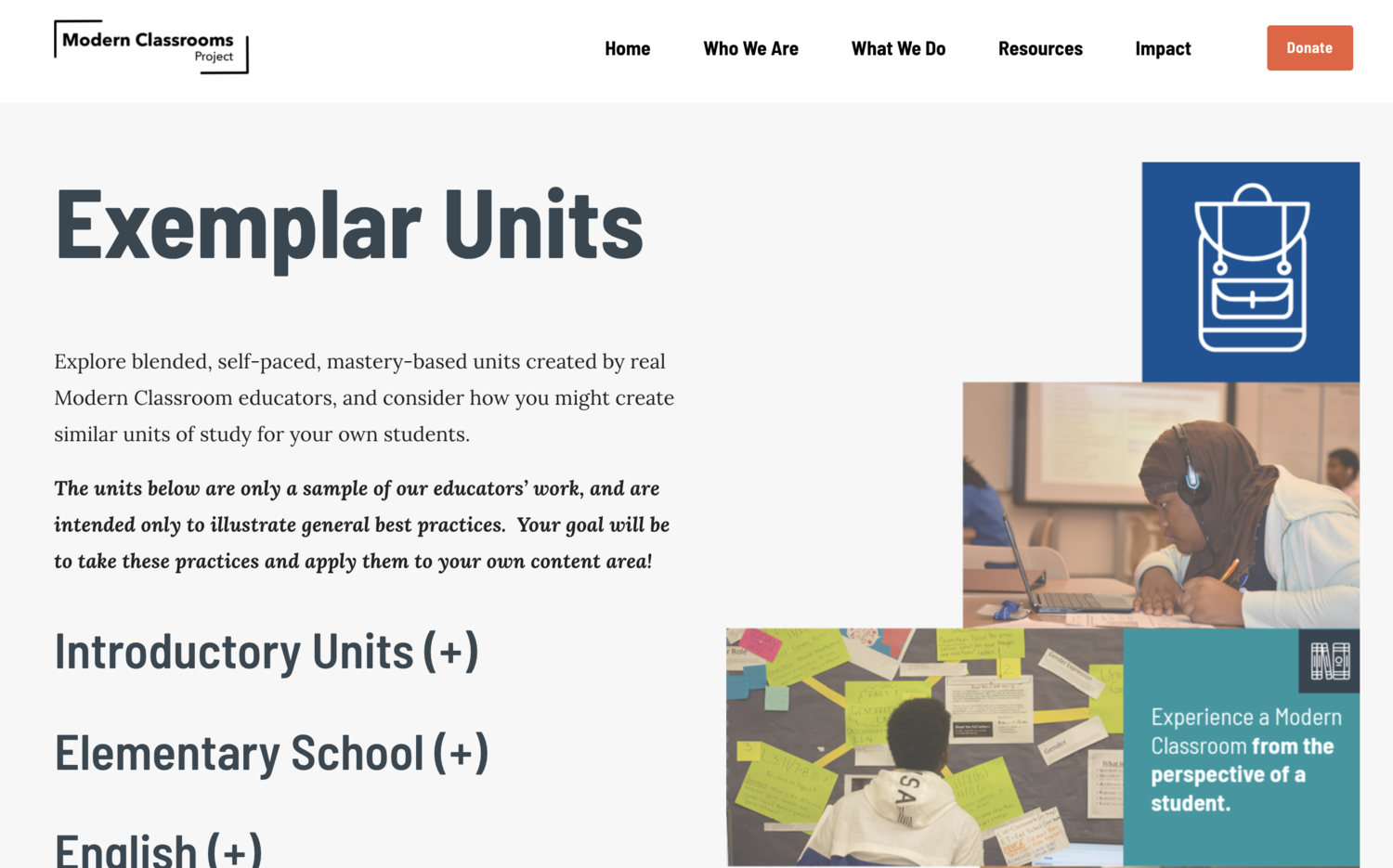 Examples of Modern Classrooms Instructional Units — Modern Classrooms Project