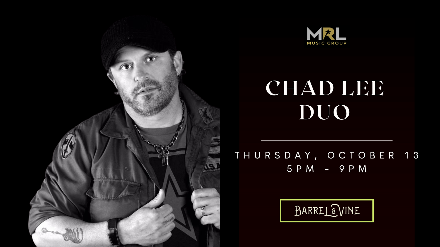 Thursday, October 13 - Chad Lee Duo — Barrel & Vine