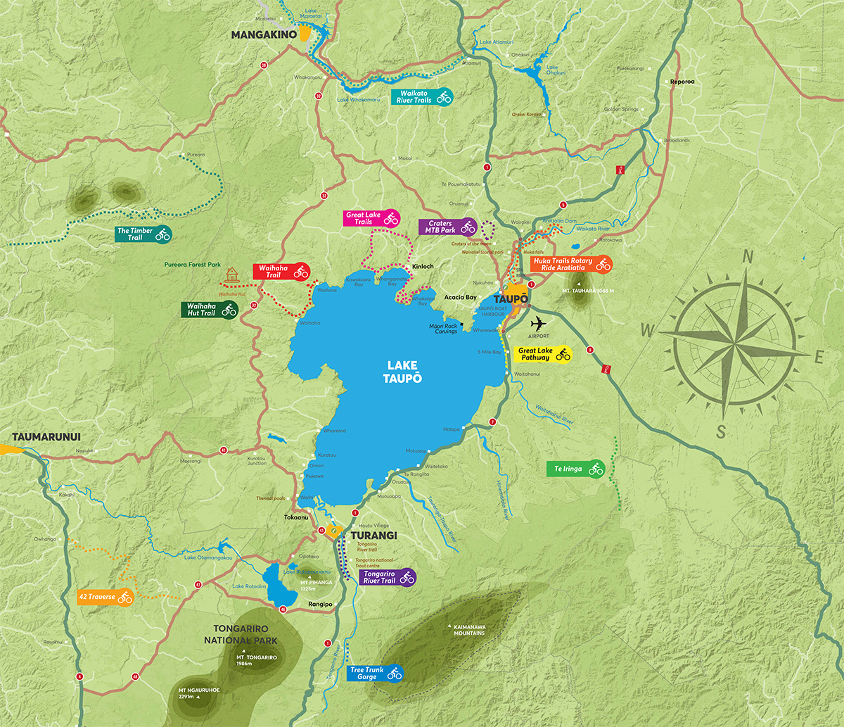 Taupo Area Map