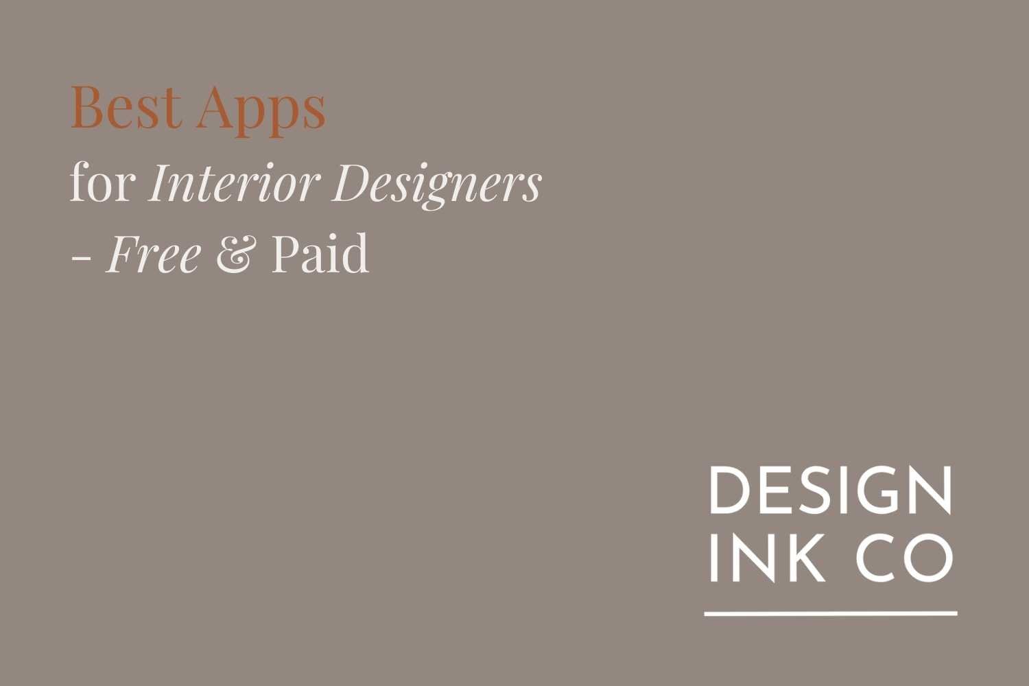 Best Apps for Interior Designers- Free & Paid — DESIGN INK CO ...