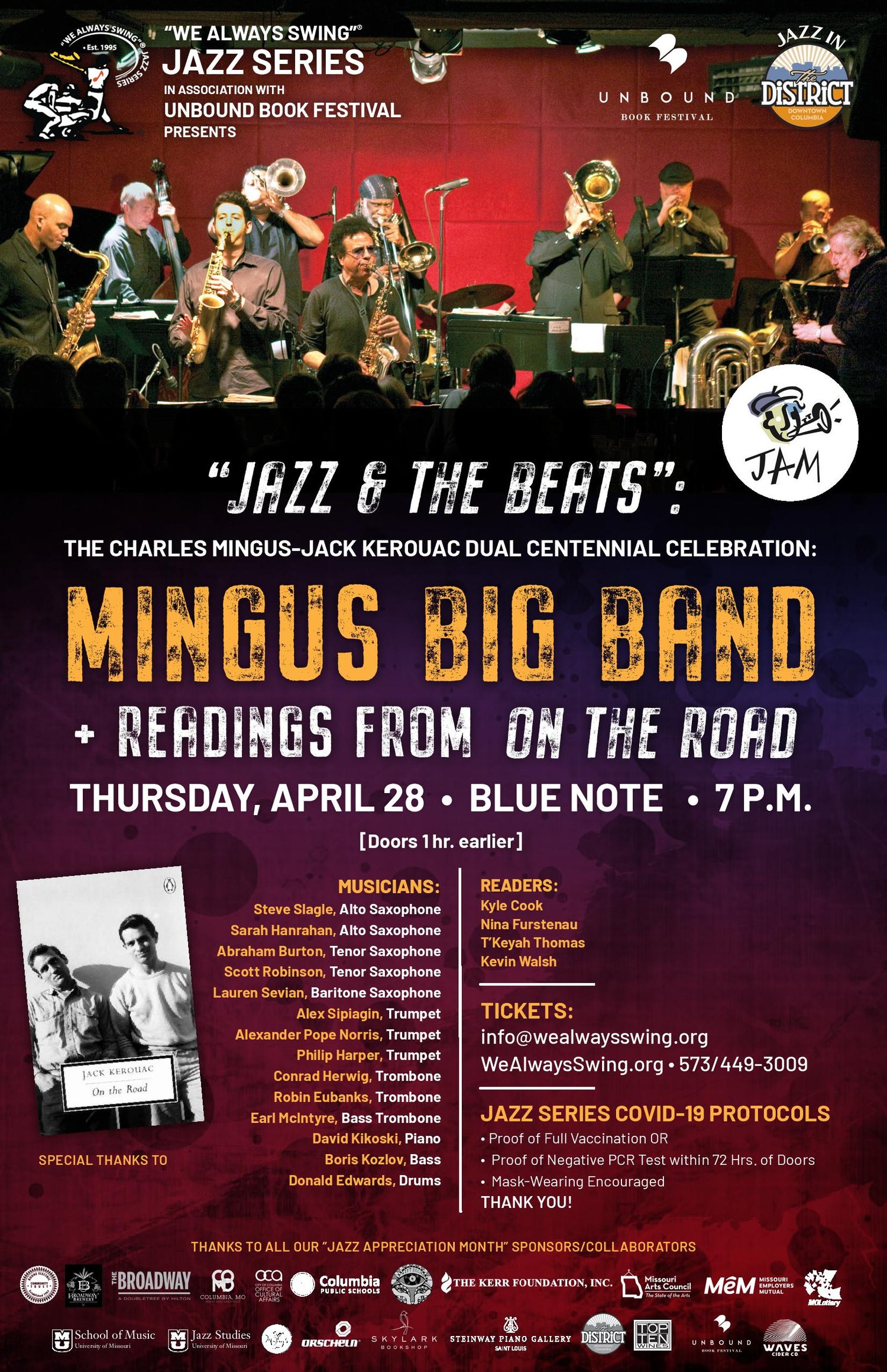 This Thursday - the Mingus Big Band and “On the Road.” — Unbound Book ...