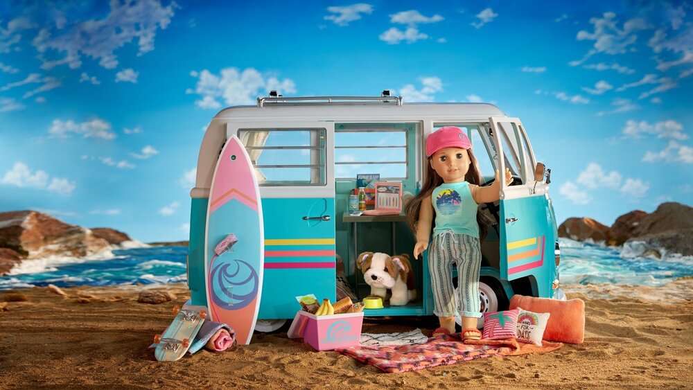 American Girl's Joss, Gets A Sweet Surf Van. — Girl Is NOT A 4