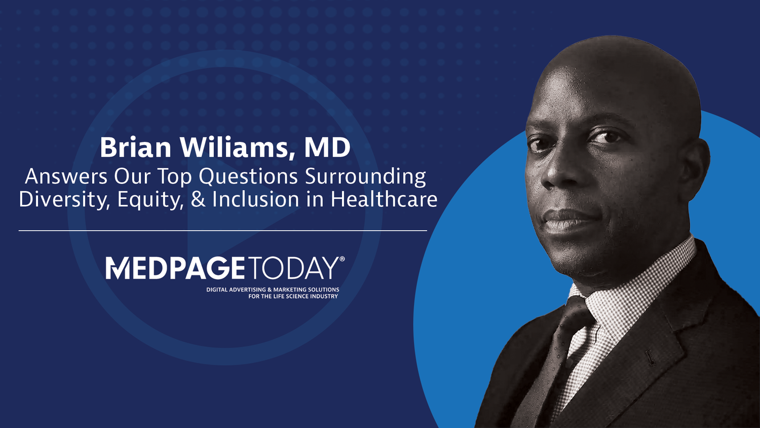 Nationally Recognized Leader in Health Equity, Brian Williams, MD ...