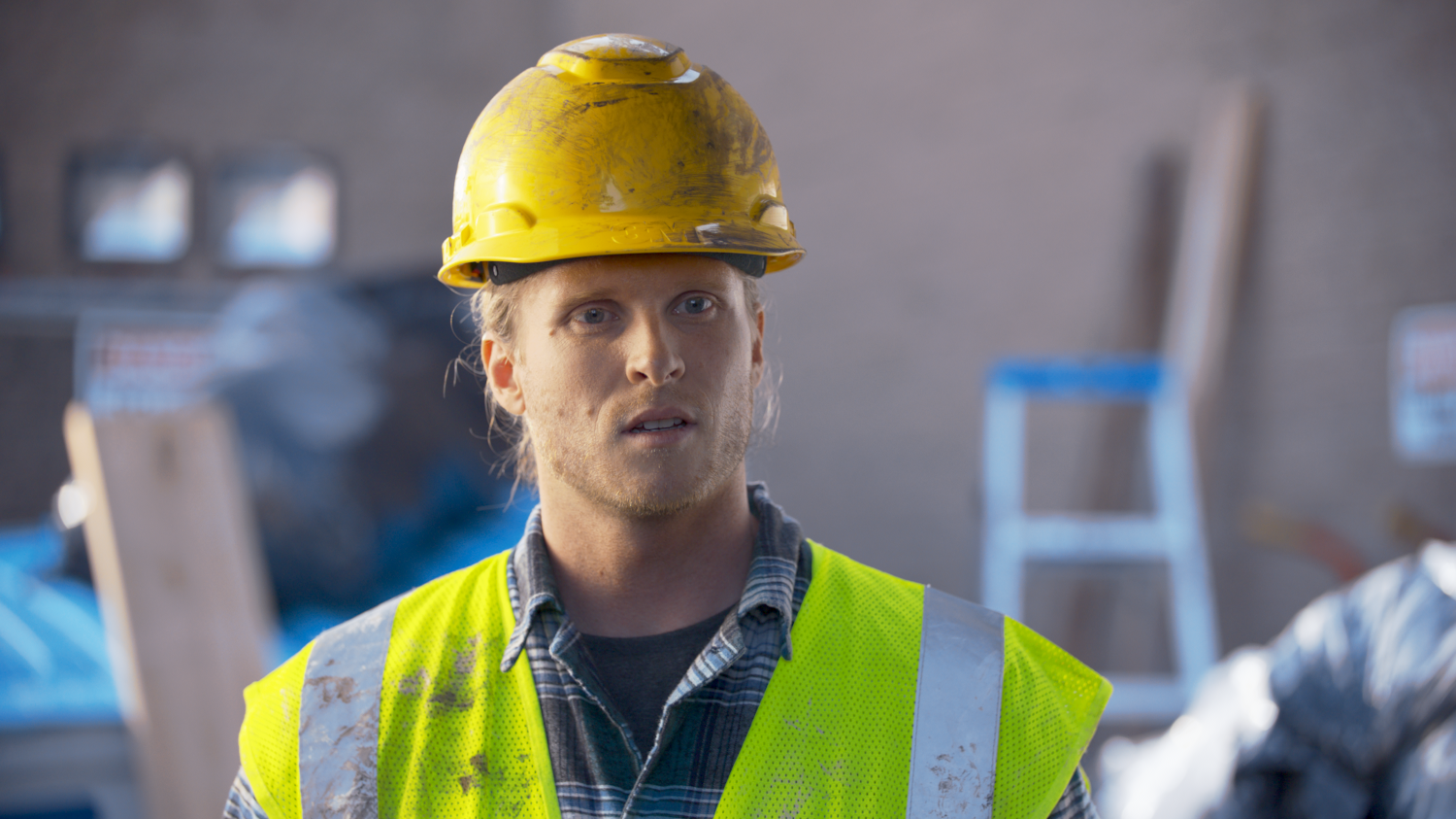 Closeup of a construction worker