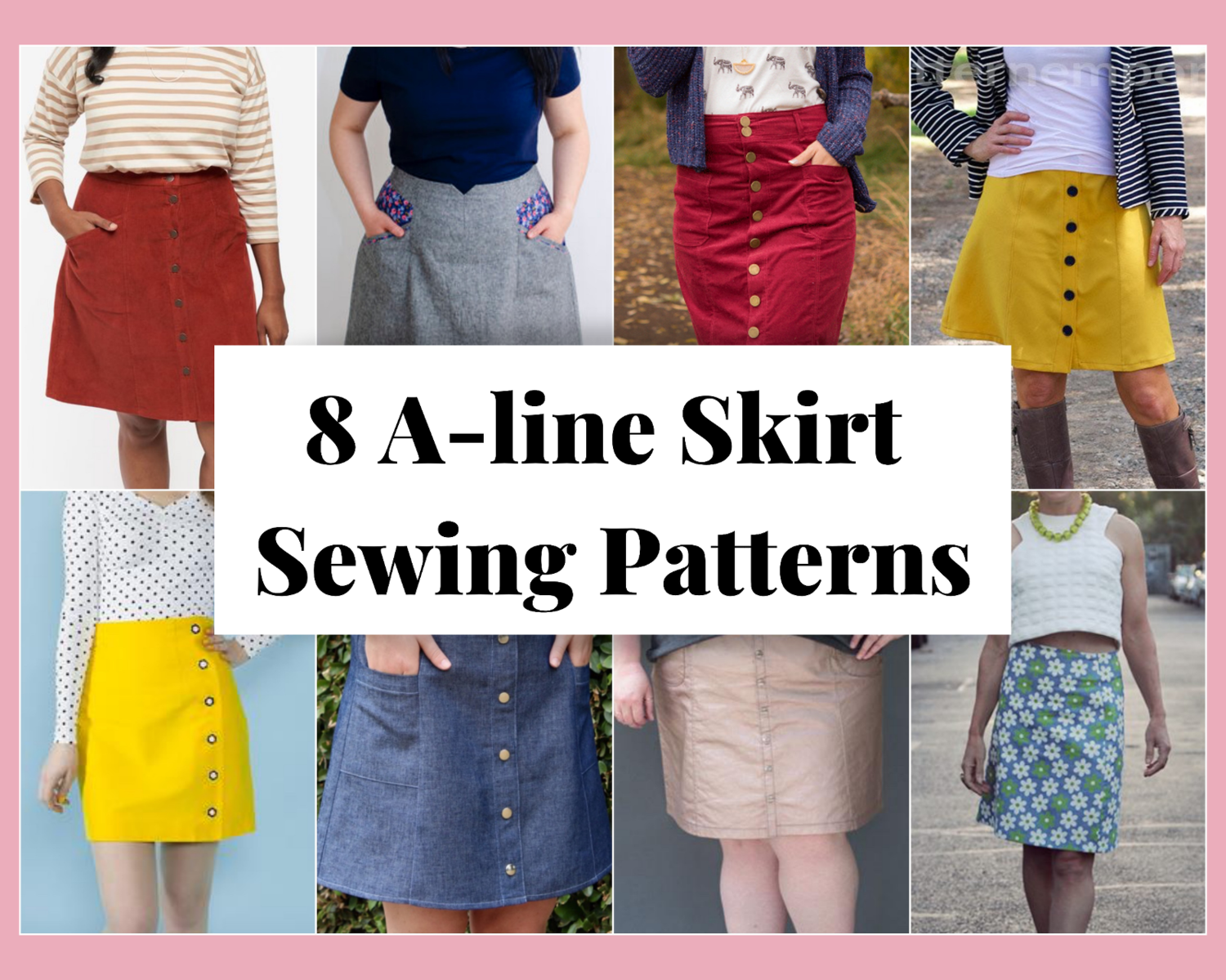 8 A-line Skirt Sewing Patterns You Need To Check Out — Gwenstella Made ...