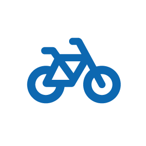 Icon graphic for All day bike hire with helmet and lock