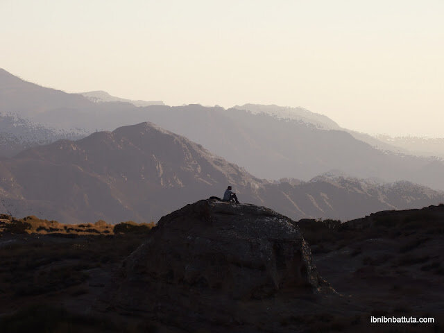 Andrew pondering life's mysteries at Dana Nature Reserve in Jordan. (Original photo by J. Ehresman)