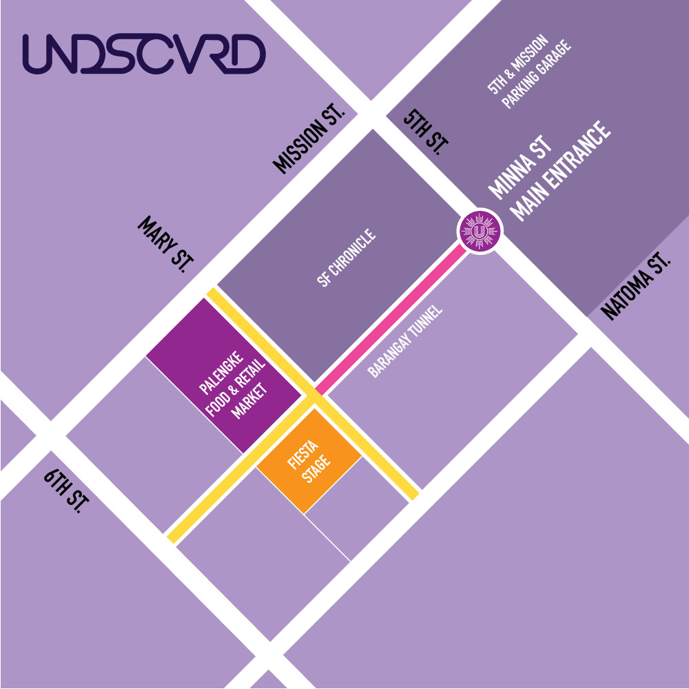 Map of UNDSCVRD at SF Chronicle parking lots