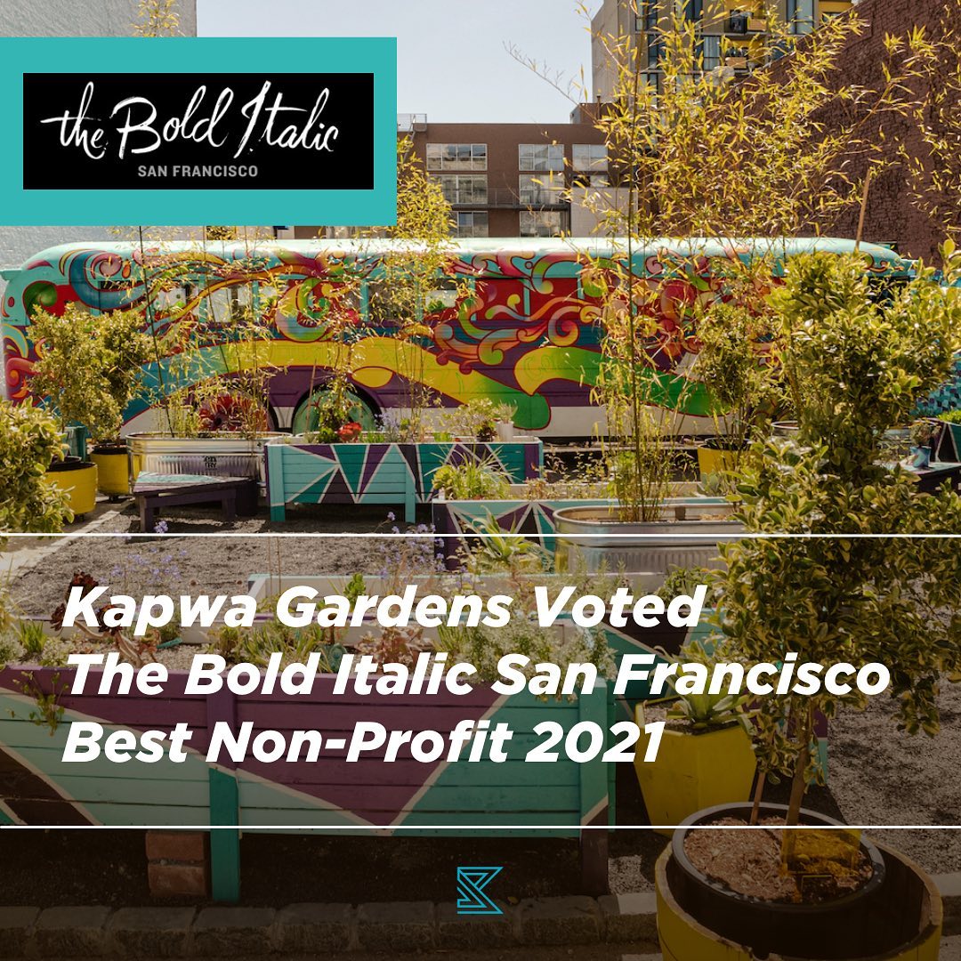 graphic from bold italic: kapwa gardens voted the bold italic san francisco best non-profit 2021