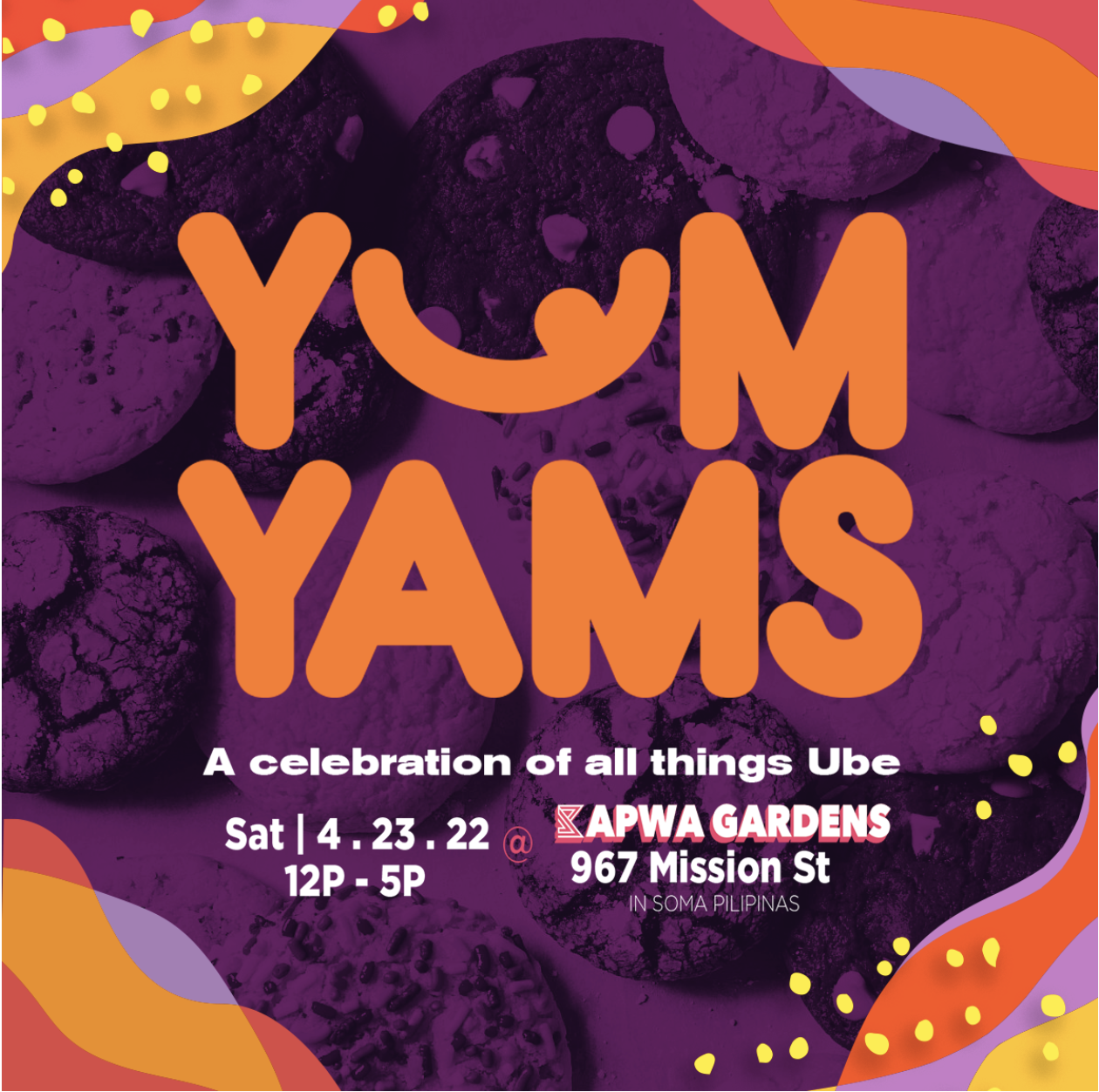 flyer graphic: yum yams