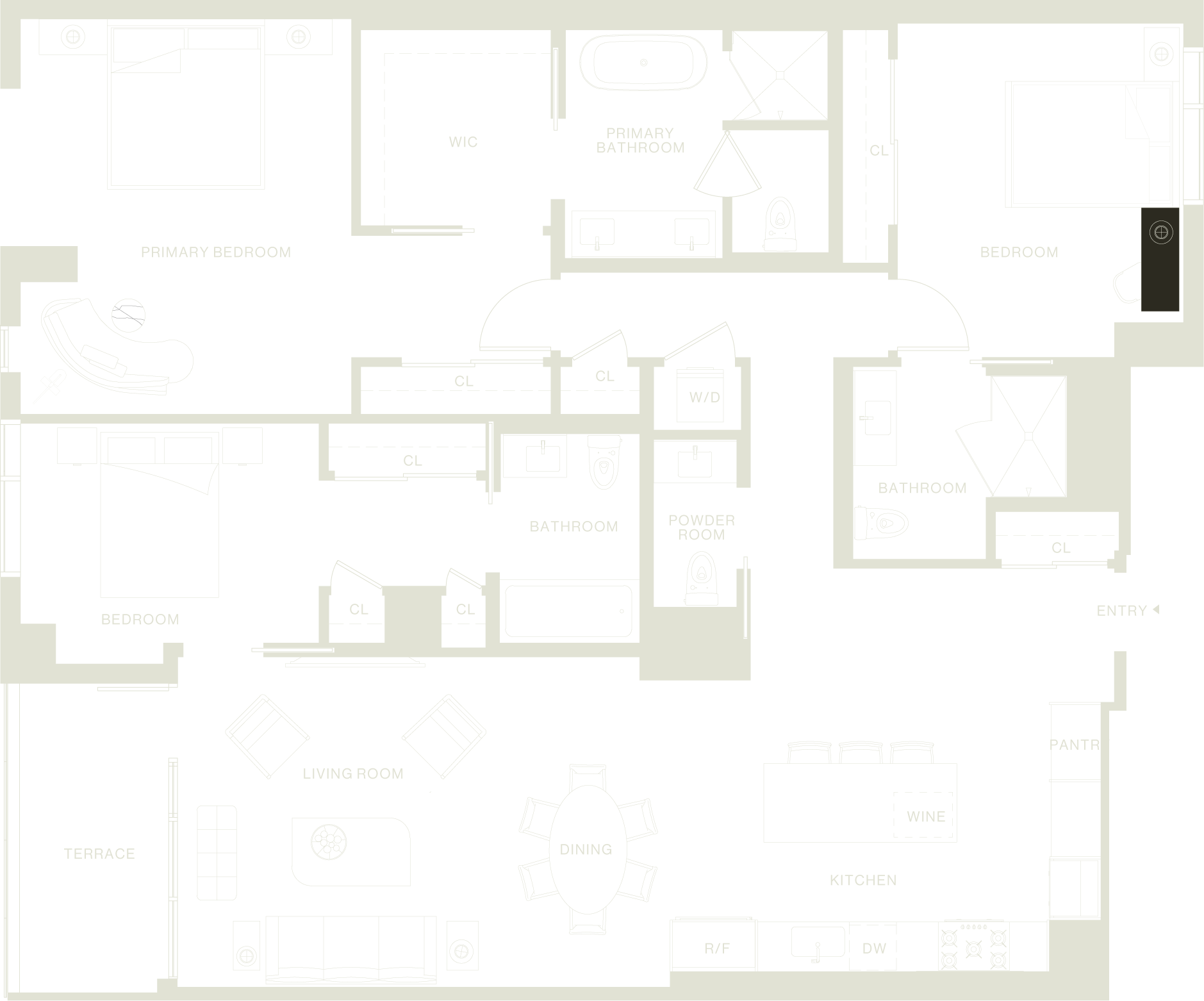 Floor plan for unit 501