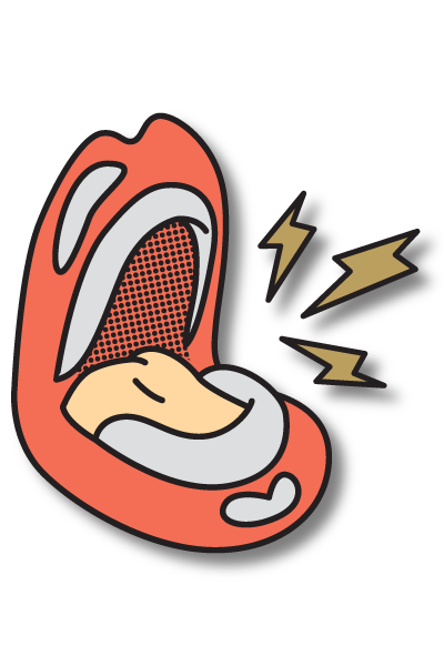 An illustrated shouting mouth icon