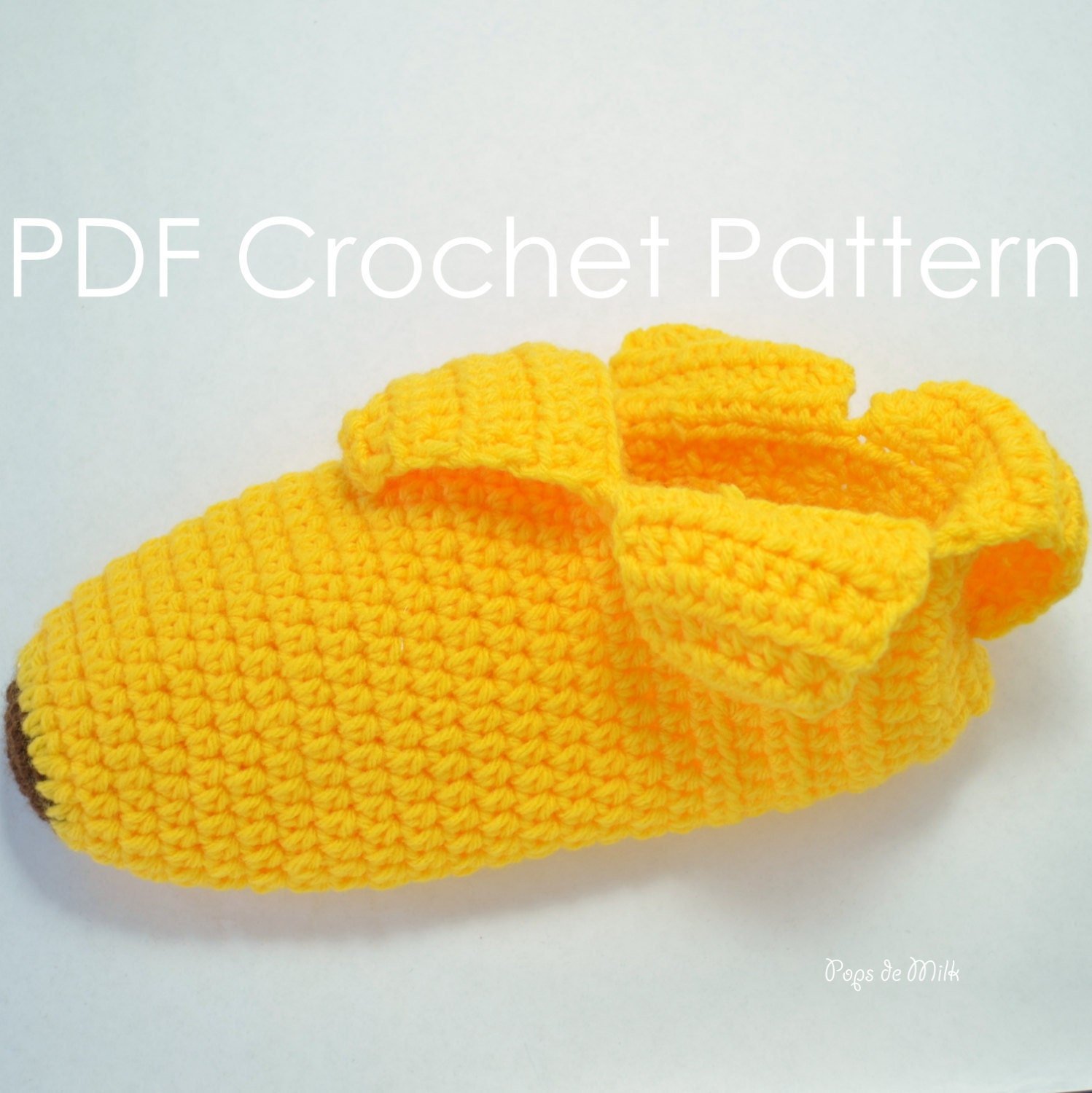 PATTERN: Crochet Banana Peel Slippers — Pops de Milk - Fun and Nerdy ...