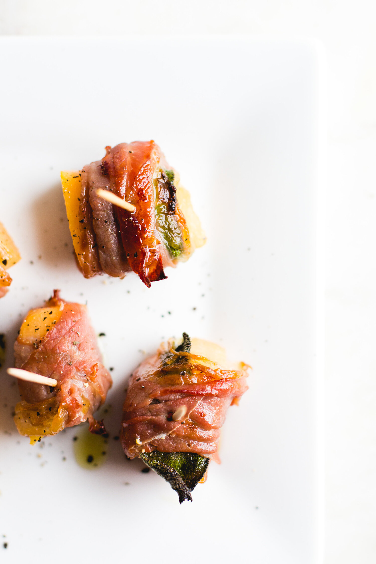 Prosciutto Wrapped Melon with Sage + Black Pepper — Sarah J. Hauser