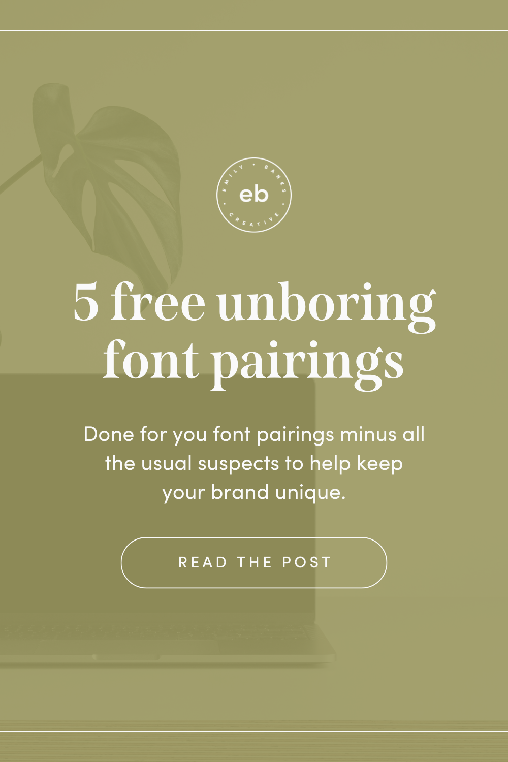 Done for you font pairings minus all the usual suspects to help keep your brand unique.