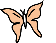 orange butterfly icon