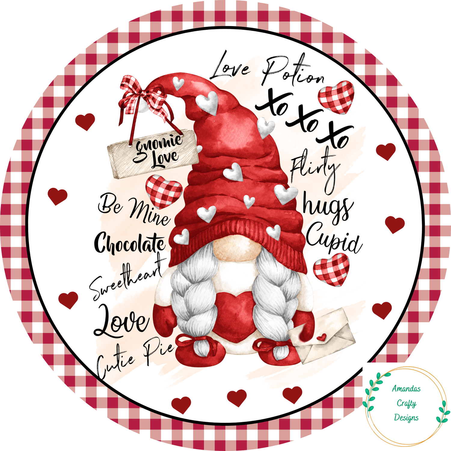 Valentine’s Day Gnome Sign — Amandas Crafty Designs