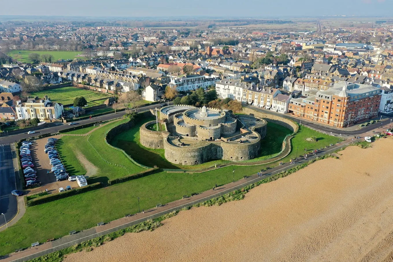 Deal Castle aerial view