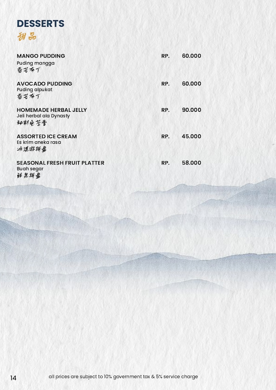 Menu Page 14
