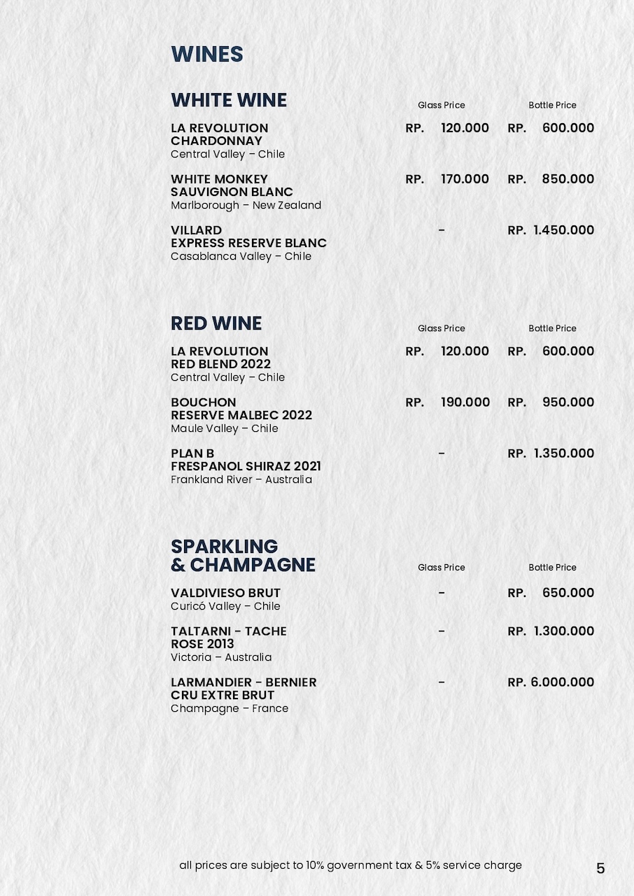 Drink Menu Page 5