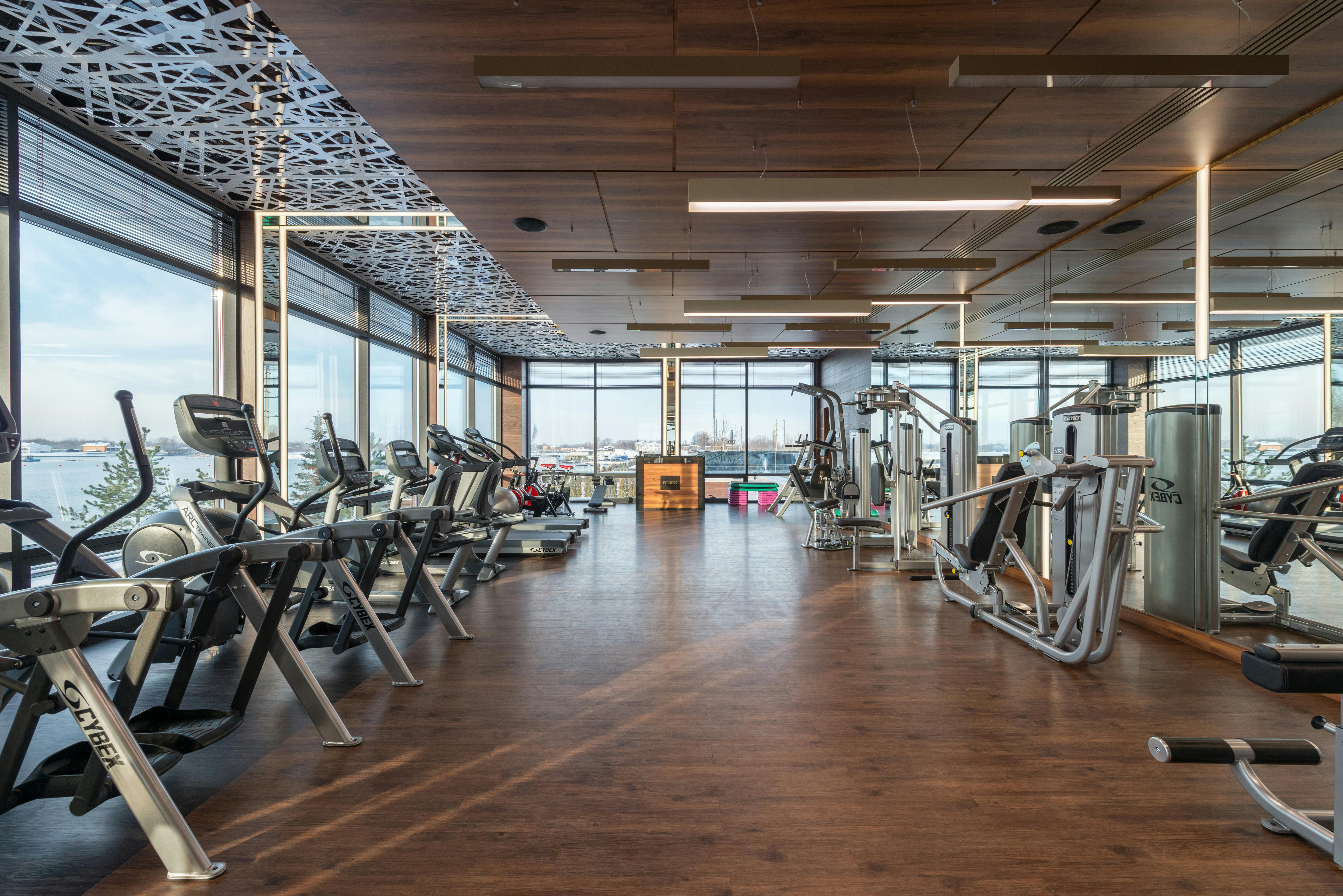 Sanitised gym equipment