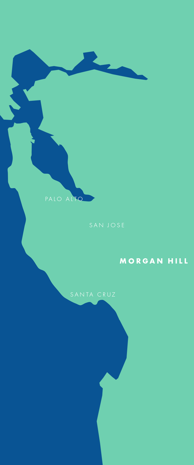 Map showing Morgan Hill's location in Silicon Valley