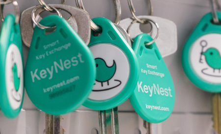 KeyNest keys hanging on hooks