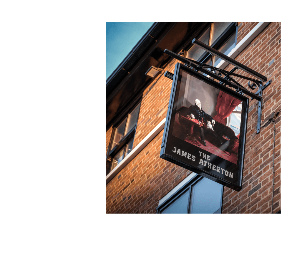 The James Atherton pub sign