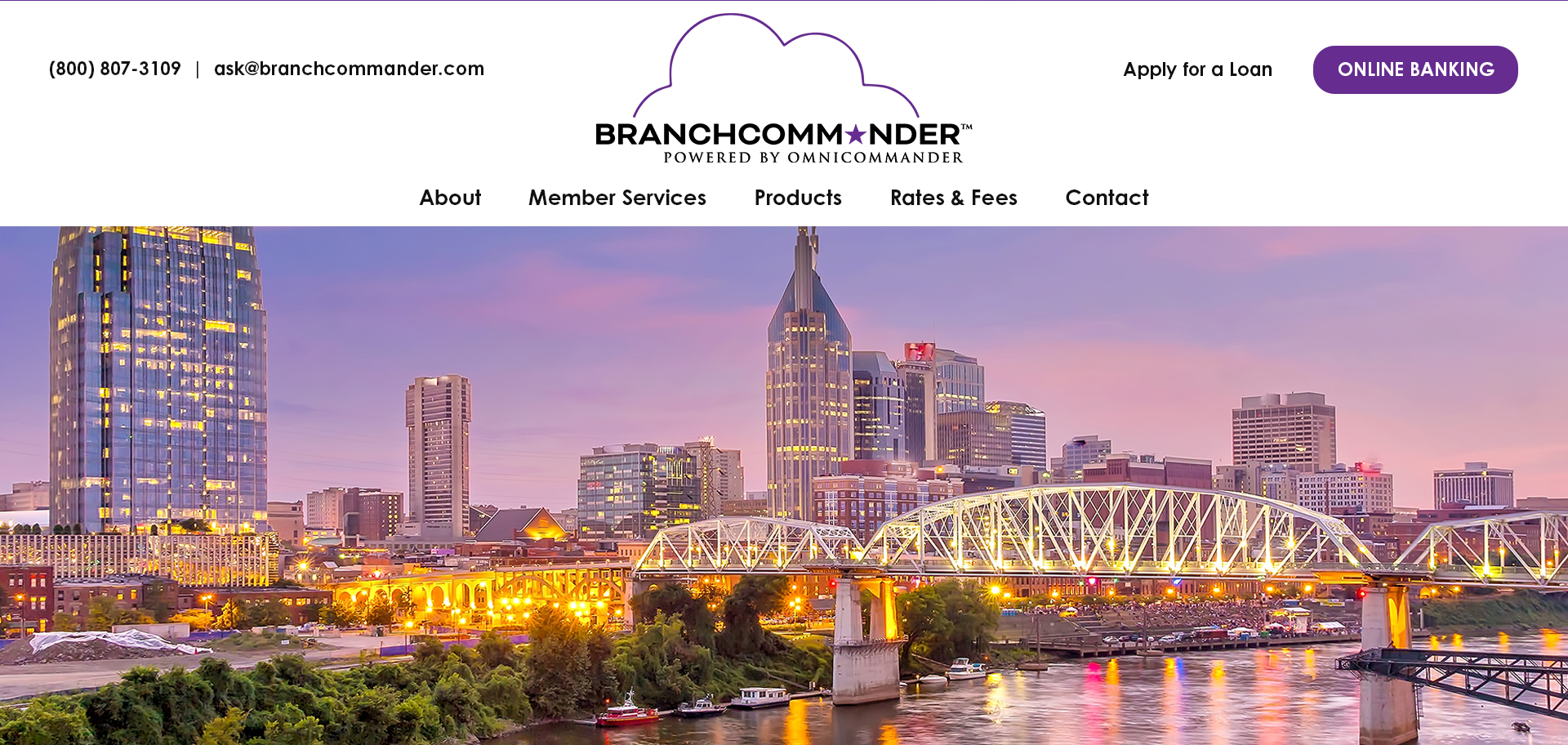 OMNICOMMANDER Digital Branch Website example